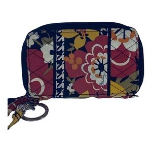 Vera Bradley Bittersweet  Card Holder, Extra Outside Snap Pocket Small Wristlet